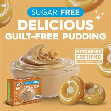 Simply Delish Instant Delicious Butterscotch 6 Pack Pudding Mix - Delicious Guilt Free Desserts - Al...