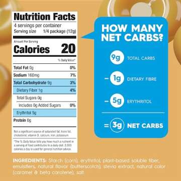 Simply Delish Instant Delicious Butterscotch 6 Pack Pudding Mix - Delicious Guilt Free Desserts - All Natural, Sugar Free, Non GMO, Gluten Free, Fat Free, & Vegan