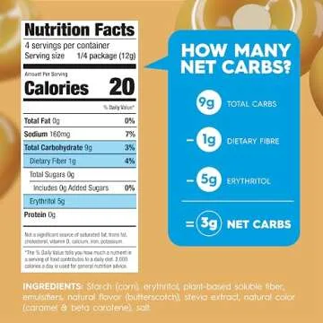 Simply Delish Instant Delicious Butterscotch 6 Pack Pudding Mix - Delicious Guilt Free Desserts - All Natural, Sugar Free, Non GMO, Gluten Free, Fat Free, & Vegan