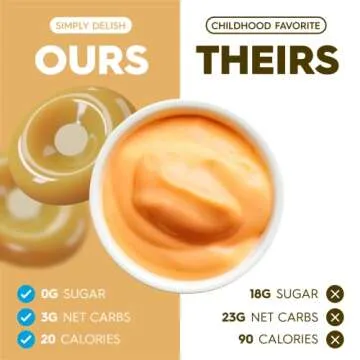 Simply Delish Instant Delicious Butterscotch 6 Pack Pudding Mix - Delicious Guilt Free Desserts - All Natural, Sugar Free, Non GMO, Gluten Free, Fat Free, & Vegan