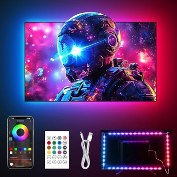 16.4FT TV LED Backlight Strip - LED Lights for TV 50-80 Inch, ICRGB TV Backlight Lighting, Music Syn...