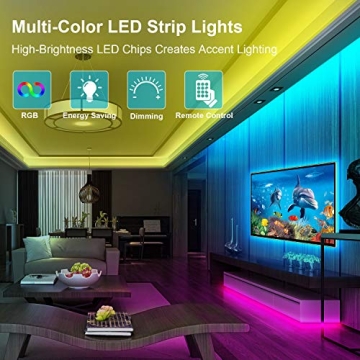 16.4FT TV LED Backlight Strip with Music Sync & Remote