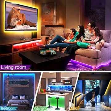 16.4FT TV LED Backlight Strip with Music Sync & Remote