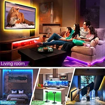 16.4FT TV LED Backlight Strip with Music Sync & Remote