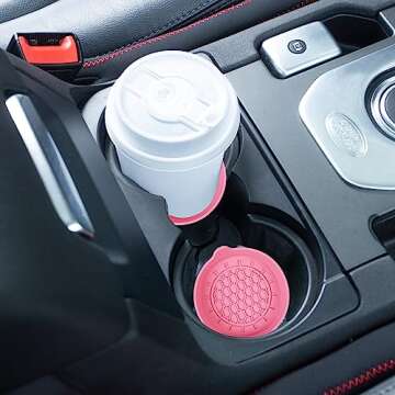 Amooca Automotive Cup Holders Universal Car Cup Coaster Waterproof Non-Slip Sift-Proof Spill Holder ...