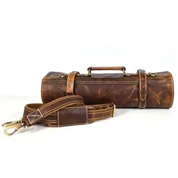 Aaron Leather Knife Roll - Premium Leather Chef Case