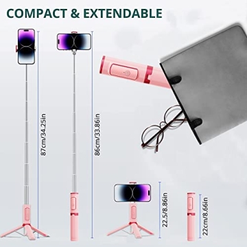 Compact COLORLIZARD Selfie Stick Tripod for Easy Travel