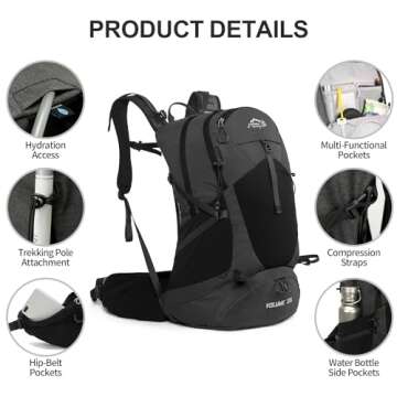 IX INOXTO Hiking Backpack 35L with Water Bladder
