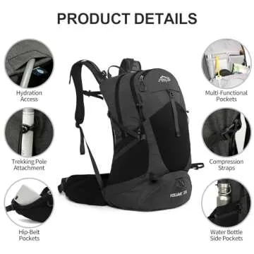 IX INOXTO Hiking Backpack 35L with Water Bladder