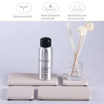 NiuYichee Set of 4 Water Absorbent Diatomite Soap Dishes | Stylish Coasters