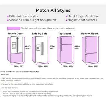 Magnetic Weekly Planner for Fridge Magnetic Menu Board for Fridge 6"x17" Weekly Menu Board Weekly Dry Erase Board Weekly Meal Planner for Fridge with 8 Markers