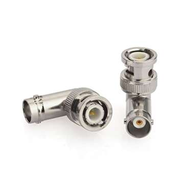 Eightwood 5pcs BNC Male to Female Elbow Right Angle Adapter 50ohm