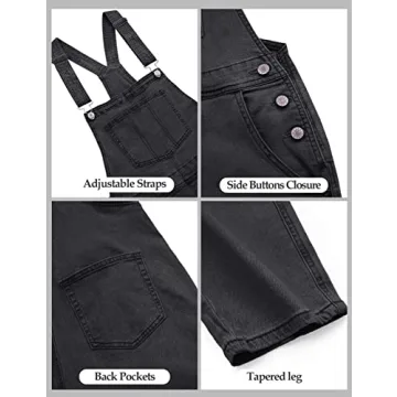 Luvamia Women's Adjustable Denim Bib Overalls - Fashion-Forward
