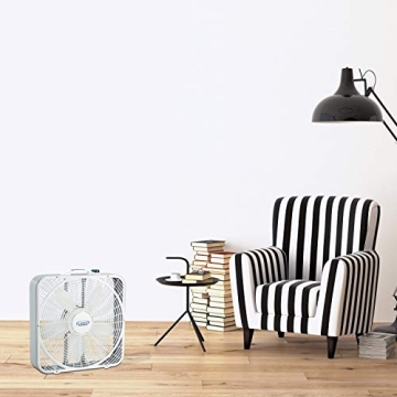 Lasko 20-Inch Weather-Shield Quiet Box Fan for Home