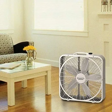 Lasko 20-Inch Weather-Shield Quiet Box Fan for Home