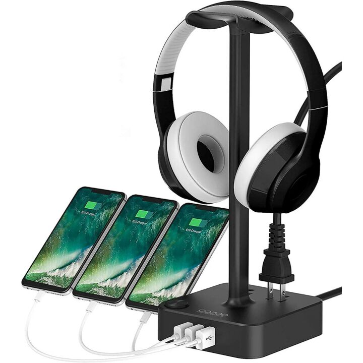 COZOO Headphone Stand with USB Charging Port