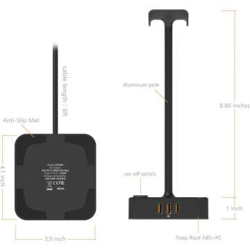 COZOO Headphone Stand with USB Charging Port