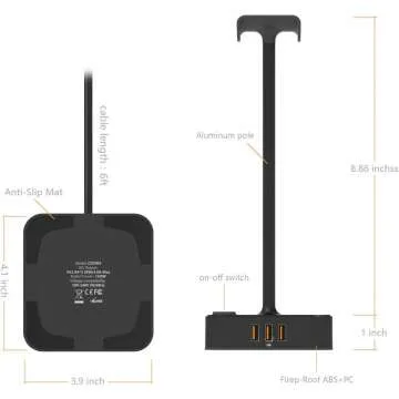 COZOO Headphone Stand with USB Charging Port