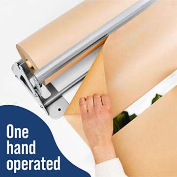 DIY Crew 12 Inch Paper Roll Dispenser and Cutter - Heavy-Duty Wall Mountable, Non Slip Tabletop - Kr...