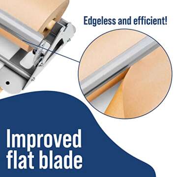 DIY Crew 12 Inch Paper Roll Dispenser and Cutter - Heavy-Duty Wall Mountable, Non Slip Tabletop - Kraft, Freezer, Butcher Paper - Up to 1000ft Rolls