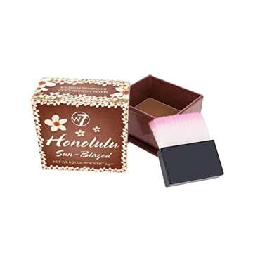 W7 Honolulu Sun-Blazed Bronzing Powder - Pressed Powder Bronzer - Contouring & Highlighting Vegan Makeup