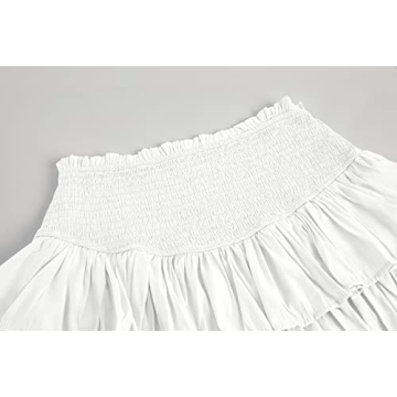 Meikulo Smocked Ruffle Mini Skirt for Summer Style