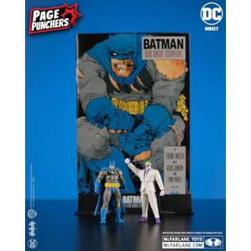 McFarlane Toys - DC Direct Page Punchers 2pk Batman & The Joker 3in Figures with Comic
