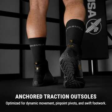 Hayabusa Pro Boxing Shoes for Men & Women - Black, 13