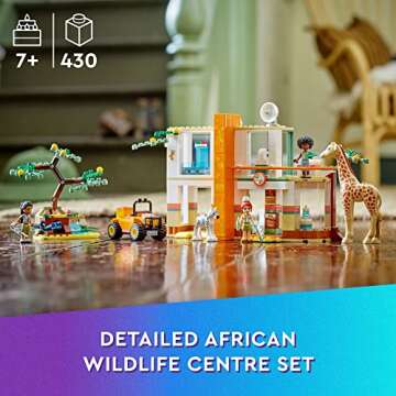 LEGO Friends Mia's Wildlife Rescue Toy 41717 with Zebra and Giraffe Safari Animal Figures Plus 3 Min...