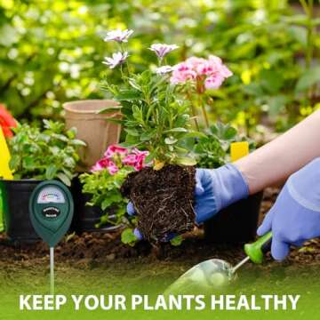 Saysurey 10 Pack Soil Moisture Meter Plant Water Meter for House Plants Soil Hygrometer Sensor Care Tester Test Kit Gardening, Farming Indoor & Outdoor Use, No Battery Required (Black, Dark Green)