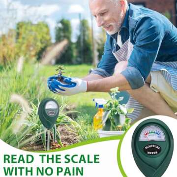 Saysurey 10 Pack Soil Moisture Meter Plant Water Meter for House Plants Soil Hygrometer Sensor Care Tester Test Kit Gardening, Farming Indoor & Outdoor Use, No Battery Required (Black, Dark Green)