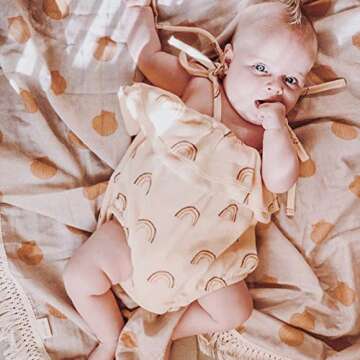 Baby Girls Daisy Playsuits Bodysuit+Headband Print Halter Romper Floral Jumpsuit Infant Summer Cloth...