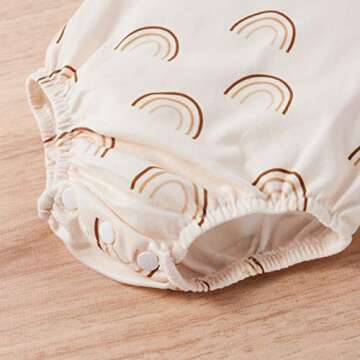 Baby Girls Daisy Playsuits Bodysuit+Headband Print Halter Romper Floral Jumpsuit Infant Summer Clothes (A-Rainbow, 12-18 Months)