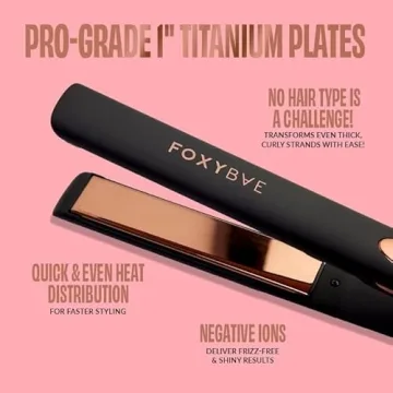FoxyBae Trés Sleek Flat Iron for Smooth, Shiny Hair