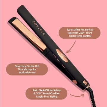 FoxyBae Trés Sleek Flat Iron for Smooth, Shiny Hair