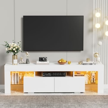 Modern LED TV Stand with RGB Lights for TVs up to 70 Inch