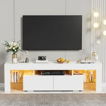 Modern LED TV Stand with RGB Lights for TVs up to 70 Inch