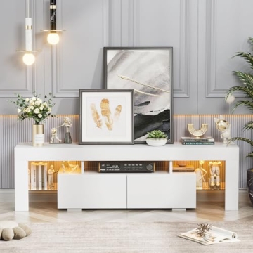 Modern LED TV Stand with RGB Lights for TVs up to 70 Inch