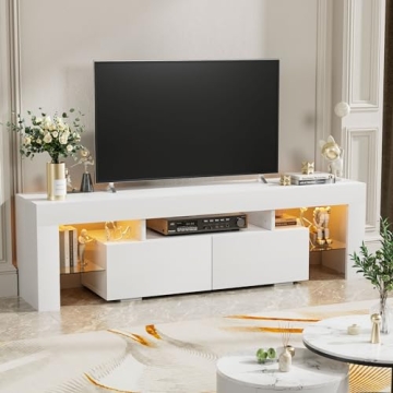 Modern LED TV Stand with RGB Lights for TVs up to 70 Inch