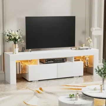 Modern LED TV Stand with RGB Lights for TVs up to 70 Inch