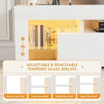 Modern LED TV Stand with RGB Lights for TVs up to 70 Inch