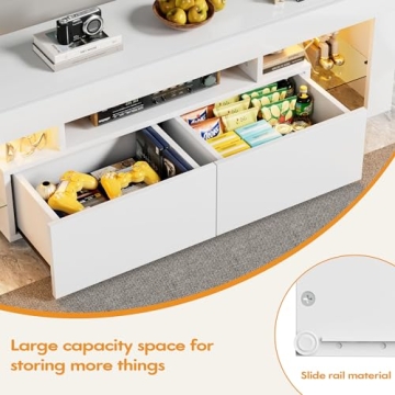 Modern LED TV Stand with RGB Lights for TVs up to 70 Inch