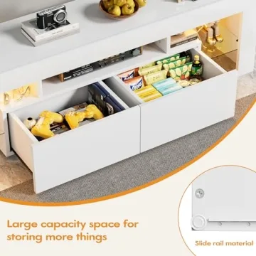 Modern LED TV Stand with RGB Lights for TVs up to 70 Inch