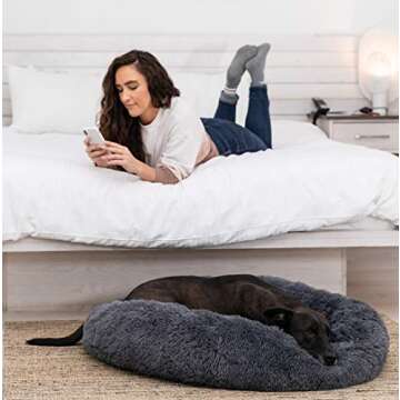 Calming Dog Bed for All Pets with Orthopedic Support