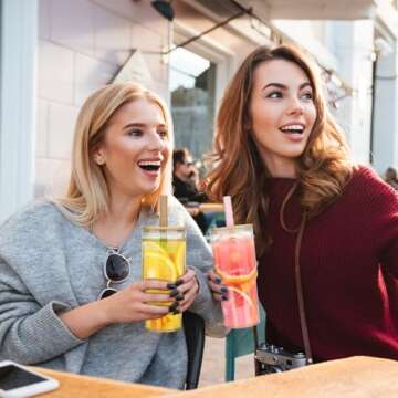 Luxfuel 24 oz Wide Mouth Mason Jar Drinking Glasses with Bamboo Lids and Straws,Reusable Glass Tea Cup for Smoothie,Iced Coffee,Water,Juice/BPA Free -2 Pack