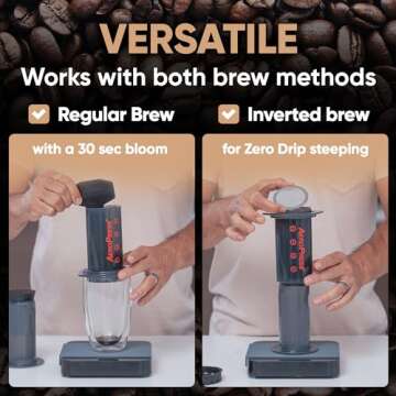 The MESH: Reusable Metal Filter for AeroPress Coffee Maker. Also Fits AeroPress Go coffee press. No More Paper Filters Orignal