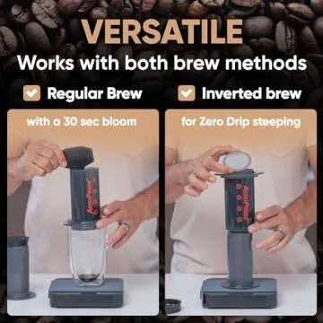 The MESH: Reusable Metal Filter for AeroPress Coffee Maker. Also Fits AeroPress Go coffee press. No More Paper Filters Orignal