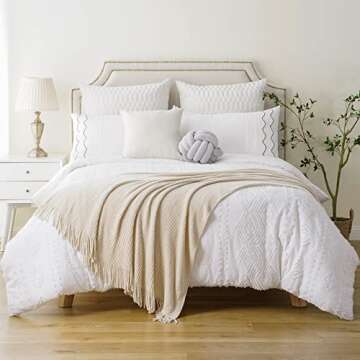 BATTILO HOME Beige Throw Blanket for Couch, Soft Chenille Knit Throws with Tassels for Home Decor, Spring Beige Throws for Couch Cover, 50"x60"