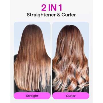 Wavytalk Glide & Shine 2-in-1 Flat Iron for Effortless Styling