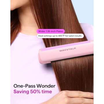 Wavytalk Glide & Shine 2-in-1 Flat Iron for Effortless Styling